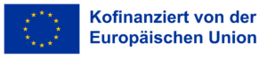 Finanzierungshinweis mit Bild der EU-flagge und dem Hinweis kofinanziert von der Europäischen Union.